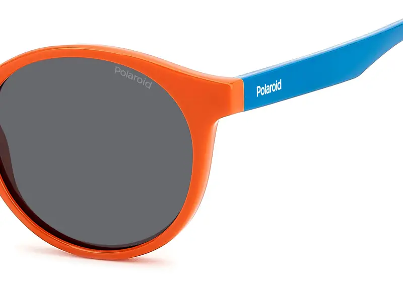 Polaroid Junior PLD 8061/S L7Q/M9 Occhiali da sole Policarbonato Arancione Grigio Pantos Polarizzata miniatura 3