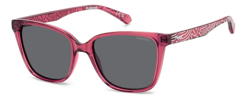 Polaroid Junior PLD 8062/S 8CQ/M9 Occhiali da sole Policarbonato Rosso Grigio Squadrata Polarizzata