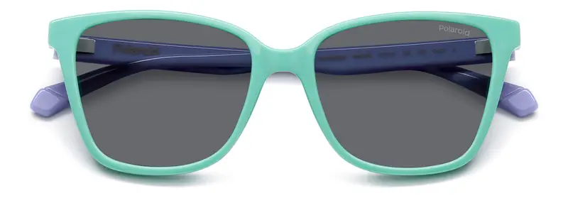 Polaroid Junior PLD 8062/S WK2/M9 Occhiali da sole Policarbonato Azzurro Grigio Squadrata Polarizzata miniatura 2