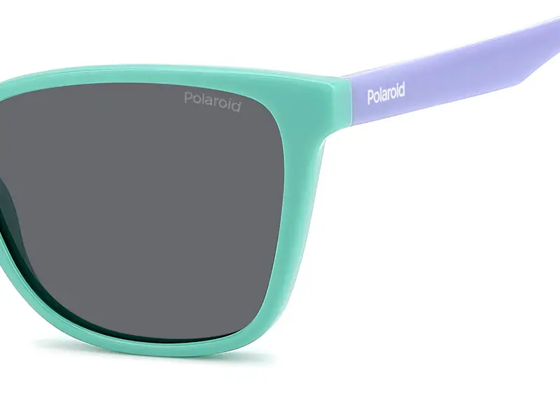 Polaroid Junior PLD 8062/S WK2/M9 Occhiali da sole Policarbonato Azzurro Grigio Squadrata Polarizzata miniatura 3
