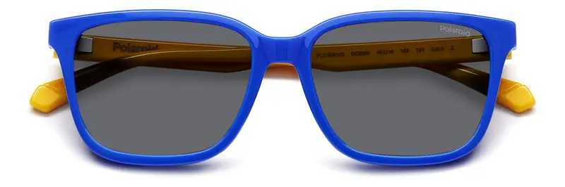 Polaroid Junior PLD 8063/S DCD/M9 Occhiali da sole Policarbonato Blu Grigio Squadrata Polarizzata miniatura 2