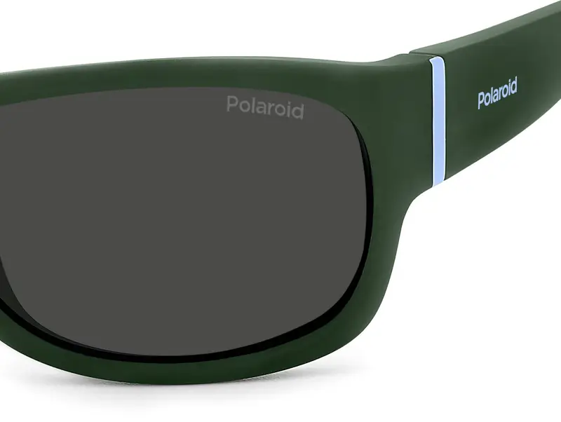 Polaroid Junior PLD 8064/S 1ED/M9 Occhiali da sole Verde Grigio Squadrata Polarizzata miniatura 3