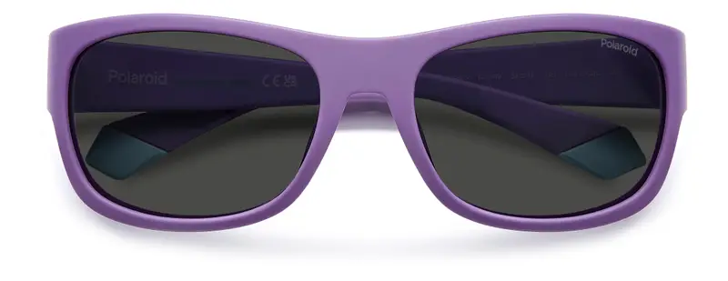 Polaroid Junior PLD 8064/S B3V/M9 Occhiali da sole Viola Grigio Squadrata Polarizzata miniatura 2