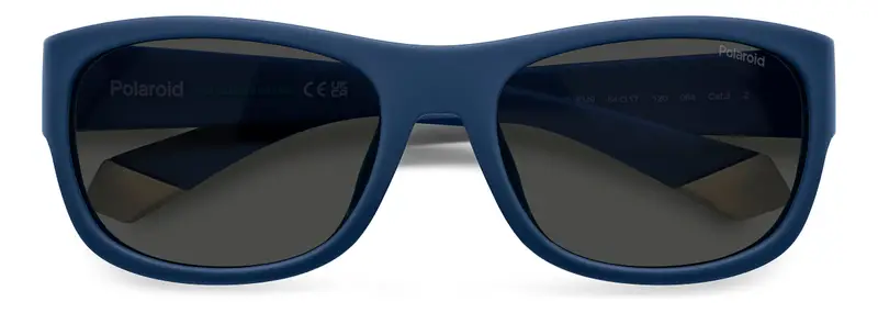 Polaroid Junior PLD 8064/S PJP/M9 Occhiali da sole Blu Grigio Squadrata Polarizzata miniatura 2