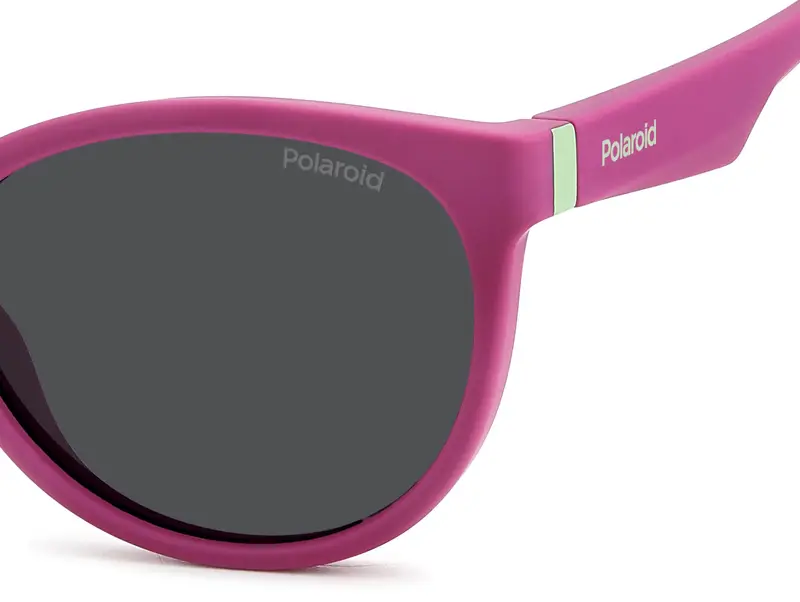 Polaroid Junior PLD 8065/S QHO/M9 Occhiali da sole Viola Grigio Cat Eye Polarizzata miniatura 3