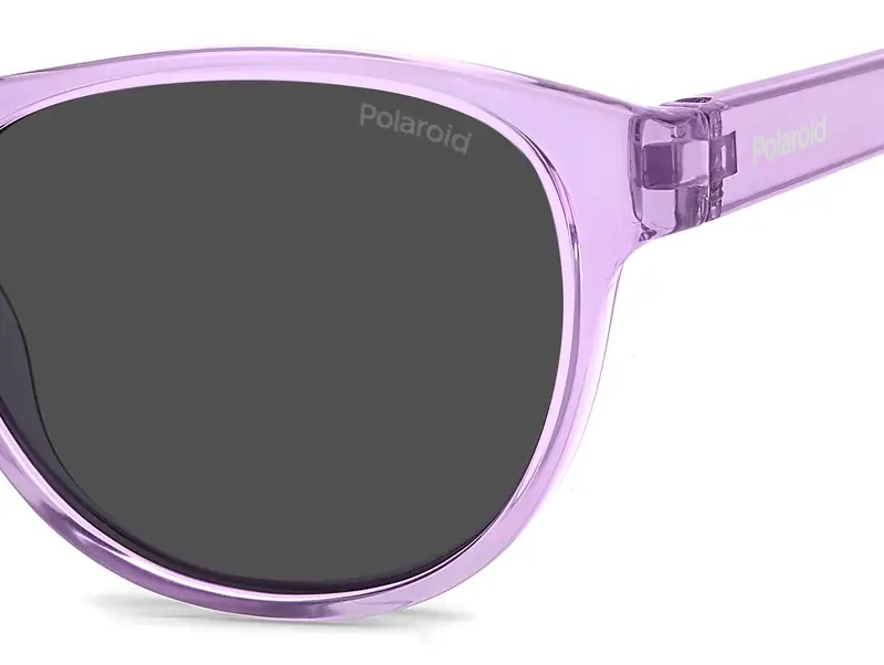 Polaroid Junior PLD 8066/S 789/M9 Occhiali da sole Policarbonato Viola Grigio Squadrata Polarizzata miniatura 3