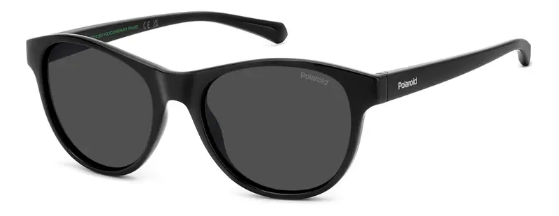 Polaroid Junior PLD 8066/S 807/M9 Occhiali da sole Policarbonato Nero Grigio Squadrata Polarizzata