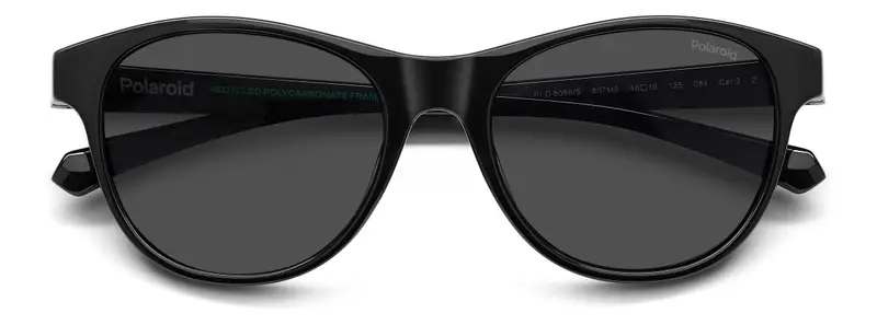 Polaroid Junior PLD 8066/S 807/M9 Occhiali da sole Policarbonato Nero Grigio Squadrata Polarizzata miniatura 2