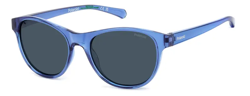 Polaroid Junior PLD 8066/S PJP/C3 Occhiali da sole Policarbonato Blu Blu Squadrata Polarizzata