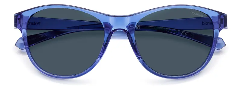 Polaroid Junior PLD 8066/S PJP/C3 Occhiali da sole Policarbonato Blu Blu Squadrata Polarizzata miniatura 2