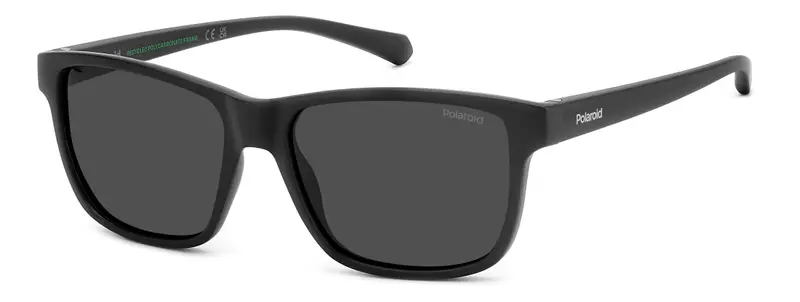 Polaroid Junior PLD 8067/S 003/M9 Occhiali da sole Policarbonato Nero Grigio Squadrata Polarizzata