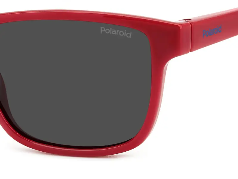 Polaroid Junior PLD 8067/S C9A/M9 Occhiali da sole Policarbonato Rosso Grigio Squadrata Polarizzata miniatura 3