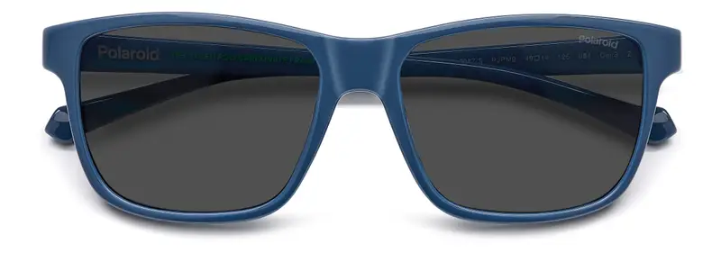 Polaroid Junior PLD 8067/S PJP/M9 Occhiali da sole Policarbonato Blu Grigio Squadrata Polarizzata miniatura 2