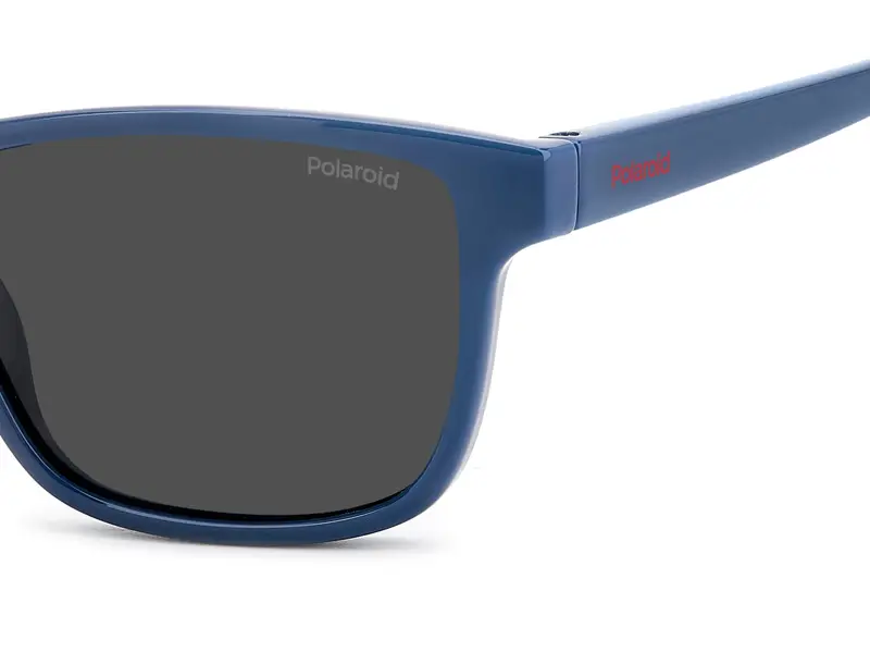 Polaroid Junior PLD 8067/S PJP/M9 Occhiali da sole Policarbonato Blu Grigio Squadrata Polarizzata miniatura 3