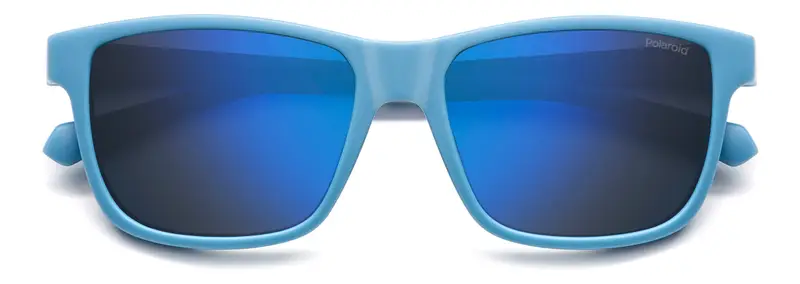 Polaroid Junior PLD 8067/S VGL/5X Occhiali da sole Policarbonato Blu Blu Squadrata Polarizzata Specchiato miniatura 2