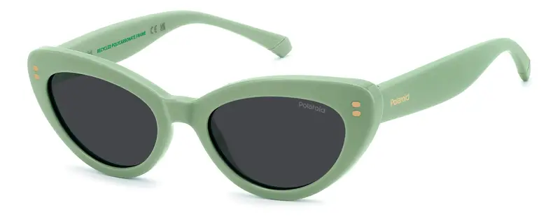 Junior PLD 8068/S 1ED/M9 Occhiali da sole Policarbonato Verde Grigio Cat Eye Polarizzata