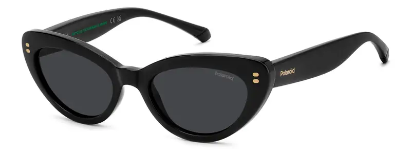 Junior PLD 8068/S 807/M9 Occhiali da sole Policarbonato Nero Grigio Cat Eye Polarizzata