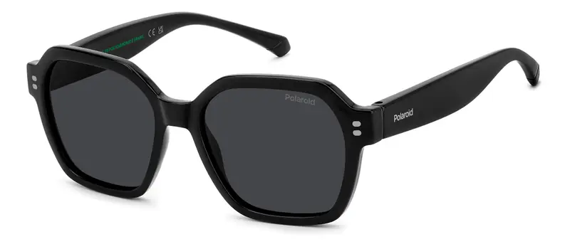 Junior PLD 8069/S 807/M9 Occhiali da sole Policarbonato Nero Grigio Squadrata Polarizzata