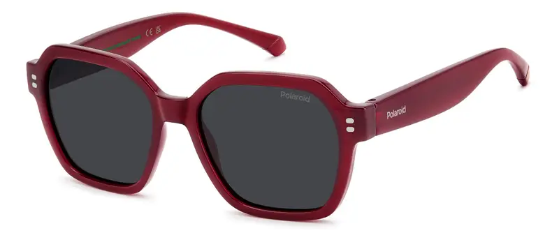 Junior PLD 8069/S 8CQ/M9 Occhiali da sole Policarbonato Rosso Grigio Squadrata Polarizzata