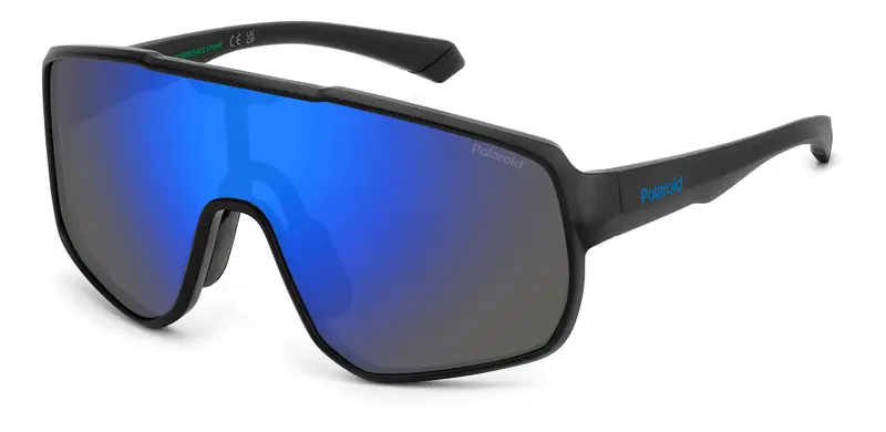Junior PLD 8070/S 003/5X Occhiali da sole Policarbonato Nero Blu Maschera Polarizzata Specchiato