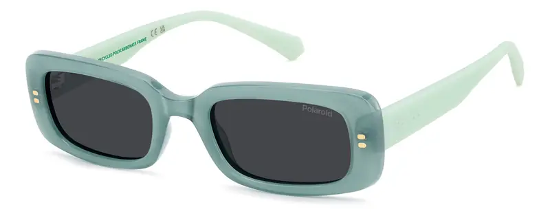 Junior PLD 8071/S 1ED/M9 Occhiali da sole Policarbonato Verde Grigio Squadrata Polarizzata