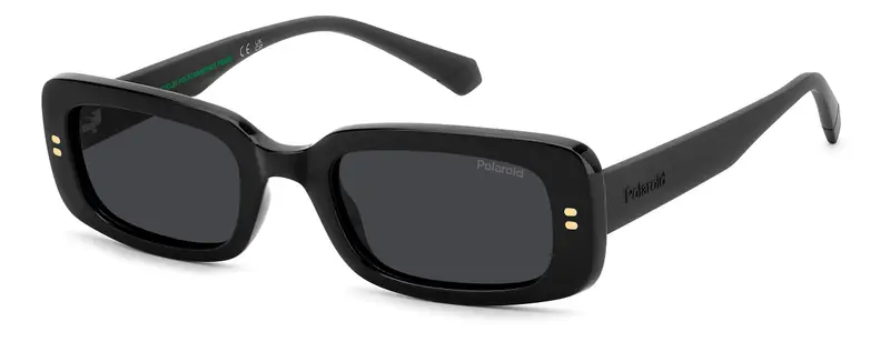 Junior PLD 8071/S 807/M9 Occhiali da sole Policarbonato Nero Grigio Squadrata Polarizzata