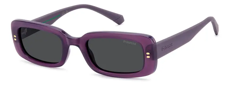 Junior PLD 8071/S B3V/M9 Occhiali da sole Policarbonato Viola Grigio Squadrata Polarizzata