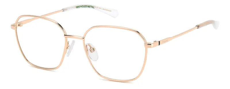 Polaroid Junior PLD D838 DDB Montature da vista Metallo Oro  Squadrata Normale