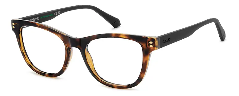 Junior PLD D848 086 Montature da vista Eco-poliammide Havana Cat Eye Normale