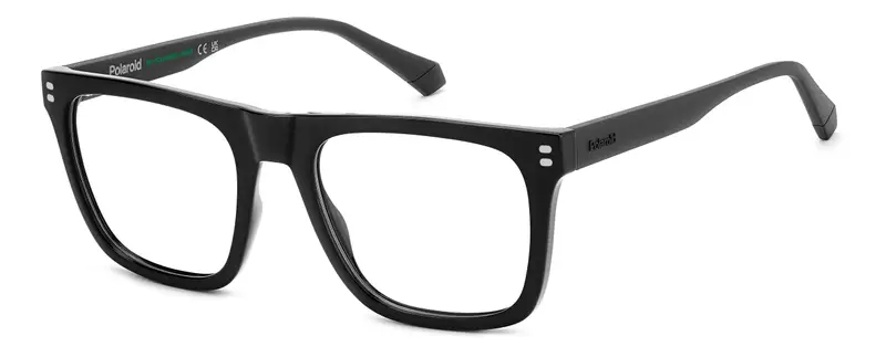 Junior PLD D849 807 Montature da vista Eco-poliammide Nero Squadrata Normale