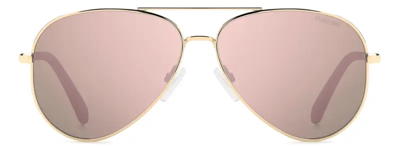 Junior Polaroid PLD 8073/S EYR/JQ Occhiali da sole Metallo Oro Rosa Pilot Polarizzata Multistrato miniatura 2