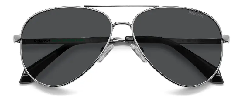 Junior Polaroid PLD 8073/S GUA/M9 Occhiali da sole Metallo Rutenio Grigio Pilot Polarizzata miniatura 3