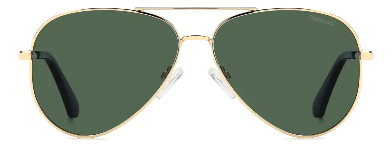 Junior Polaroid PLD 8073/S PEF/UC Occhiali da sole Metallo Oro Verde Pilot Polarizzata miniatura 2