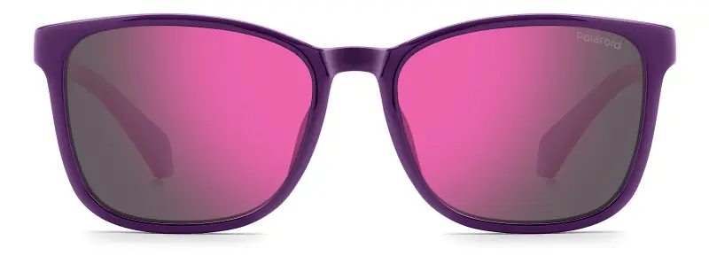 Junior Polaroid PLD 8077/S 0T7/AI Occhiali da sole Policarbonato Viola Grigio Squadrata Polarizzata Specchiato miniatura 2