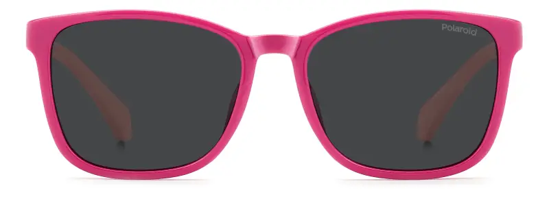 Junior Polaroid PLD 8077/S 35J/M9 Occhiali da sole Policarbonato Rosa Grigio Squadrata Polarizzata miniatura 2
