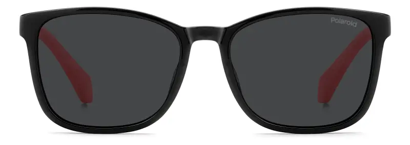 Junior Polaroid PLD 8077/S 807/M9 Occhiali da sole Policarbonato Nero Grigio Squadrata Polarizzata miniatura 2
