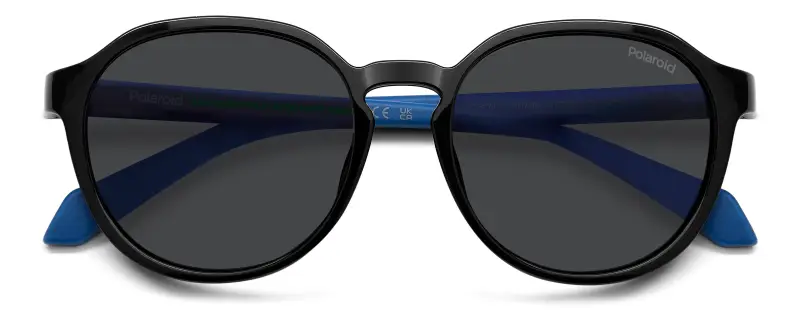 Junior Polaroid PLD 8078/S 807/M9 Occhiali da sole Policarbonato Nero Grigio Pantos Polarizzata miniatura 3