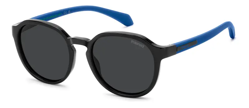 Junior Polaroid PLD 8078/S 807/M9 Occhiali da sole Policarbonato Nero Grigio Pantos Polarizzata