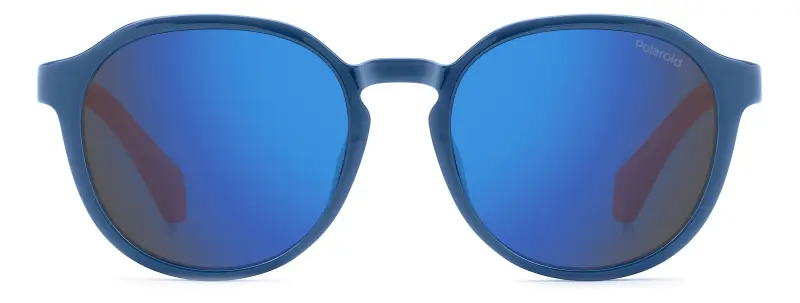 Junior Polaroid PLD 8078/S PJP/5X Occhiali da sole Policarbonato Blu Blu Pantos Polarizzata Specchiato miniatura 2