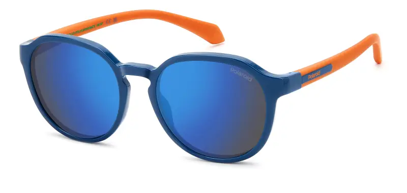 Junior Polaroid PLD 8078/S PJP/5X Occhiali da sole Policarbonato Blu Blu Pantos Polarizzata Specchiato