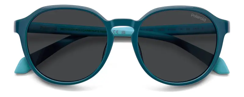 Junior Polaroid PLD 8078/S ZI9/M9 Occhiali da sole Policarbonato Verde Grigio Pantos Polarizzata miniatura 3