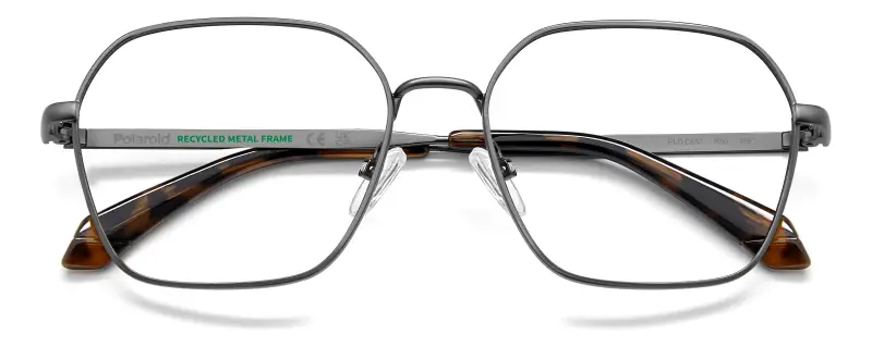 Junior Polaroid PLD D850 R80 Montature da vista Metallo Rutenio Squadrata Normale miniatura 3