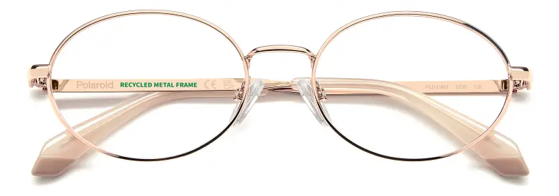 Junior Polaroid PLD D851 DDB Montature da vista Metallo Oro Rotonda Normale miniatura 3