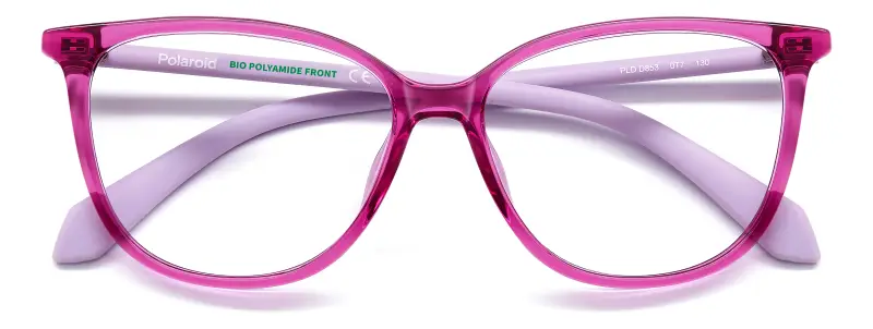 Junior Polaroid PLD D853 0T7 Montature da vista Eco-poliammide Viola Farfalla Normale miniatura 3