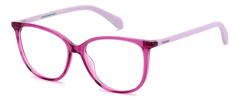 Junior Polaroid PLD D853 0T7 Montature da vista Eco-poliammide Viola Farfalla Normale