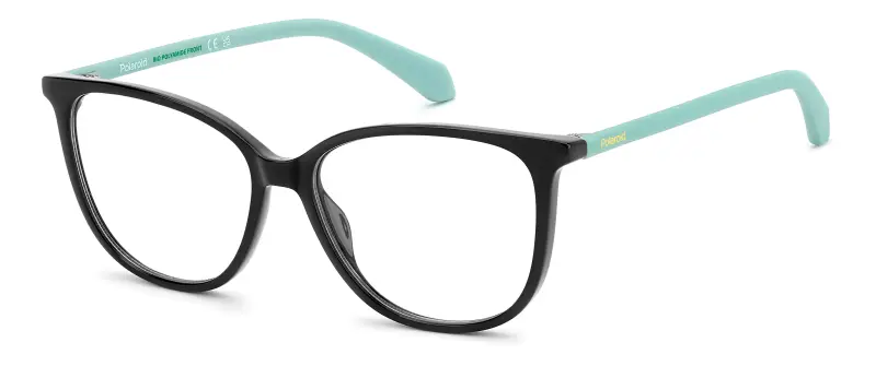 Junior Polaroid PLD D853 807 Montature da vista Eco-poliammide Nero Farfalla Normale