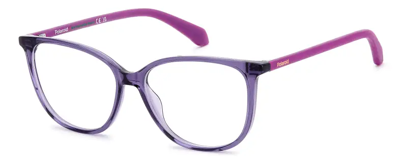 Junior Polaroid PLD D853 B3V Montature da vista Eco-poliammide Viola Farfalla Normale