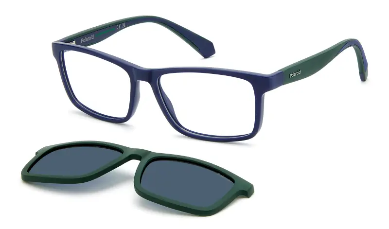 Junior Polaroid PLD D854/C FLL/C3 Montature da vista Eco-poliammide Blu Blu Squadrata Polarizzata