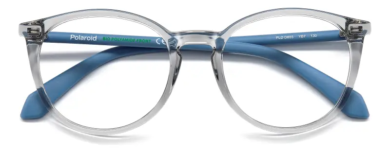 Junior Polaroid PLD D855 YB7 Montature da vista Eco-poliammide Argento Pantos Normale miniatura 3