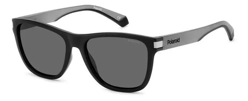 Polaroid Unisex PLD 2138/S O6W/M9 Occhiali da sole Plastica Nero opaco/Grigio Grigio Squadrata Polarizzata